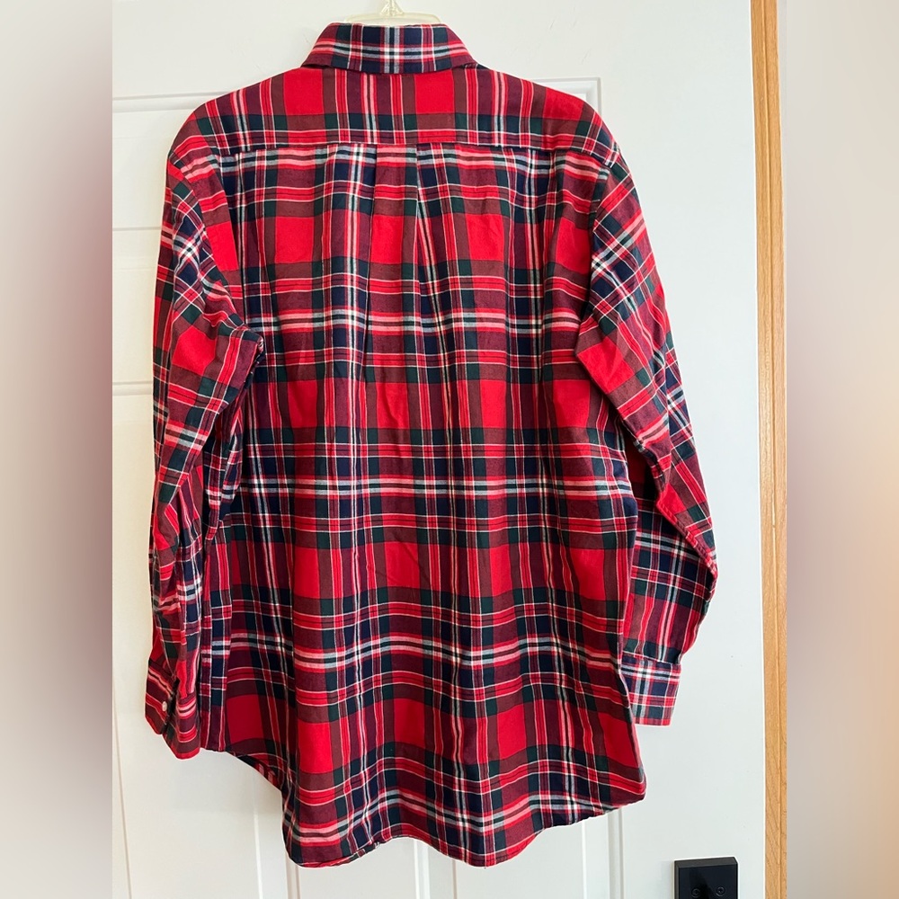 Brooks Brothers Brothers Flannel. Classic red plaid long sleeve button down. 16R - Picture 2 of 8